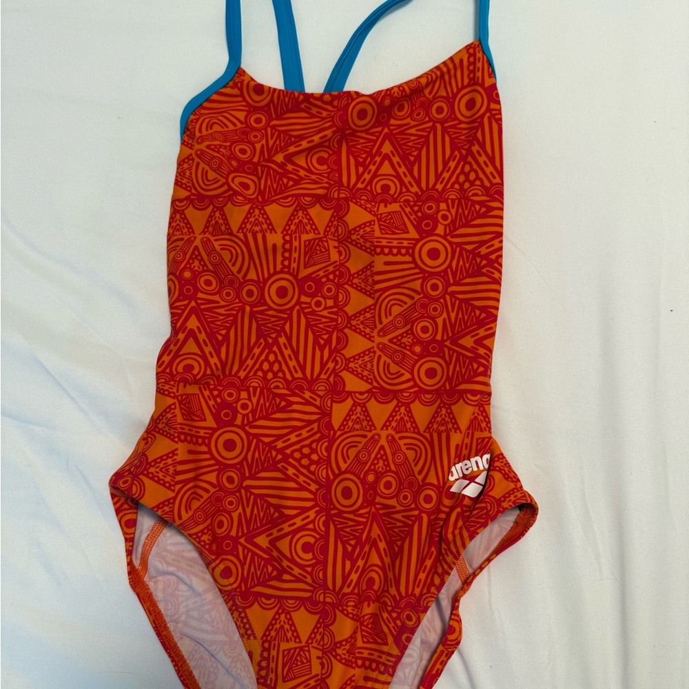 Barena Women's Geometric Red One Piece Swimsuit
